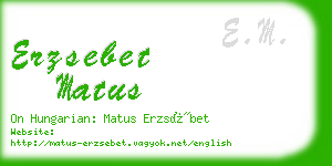 erzsebet matus business card